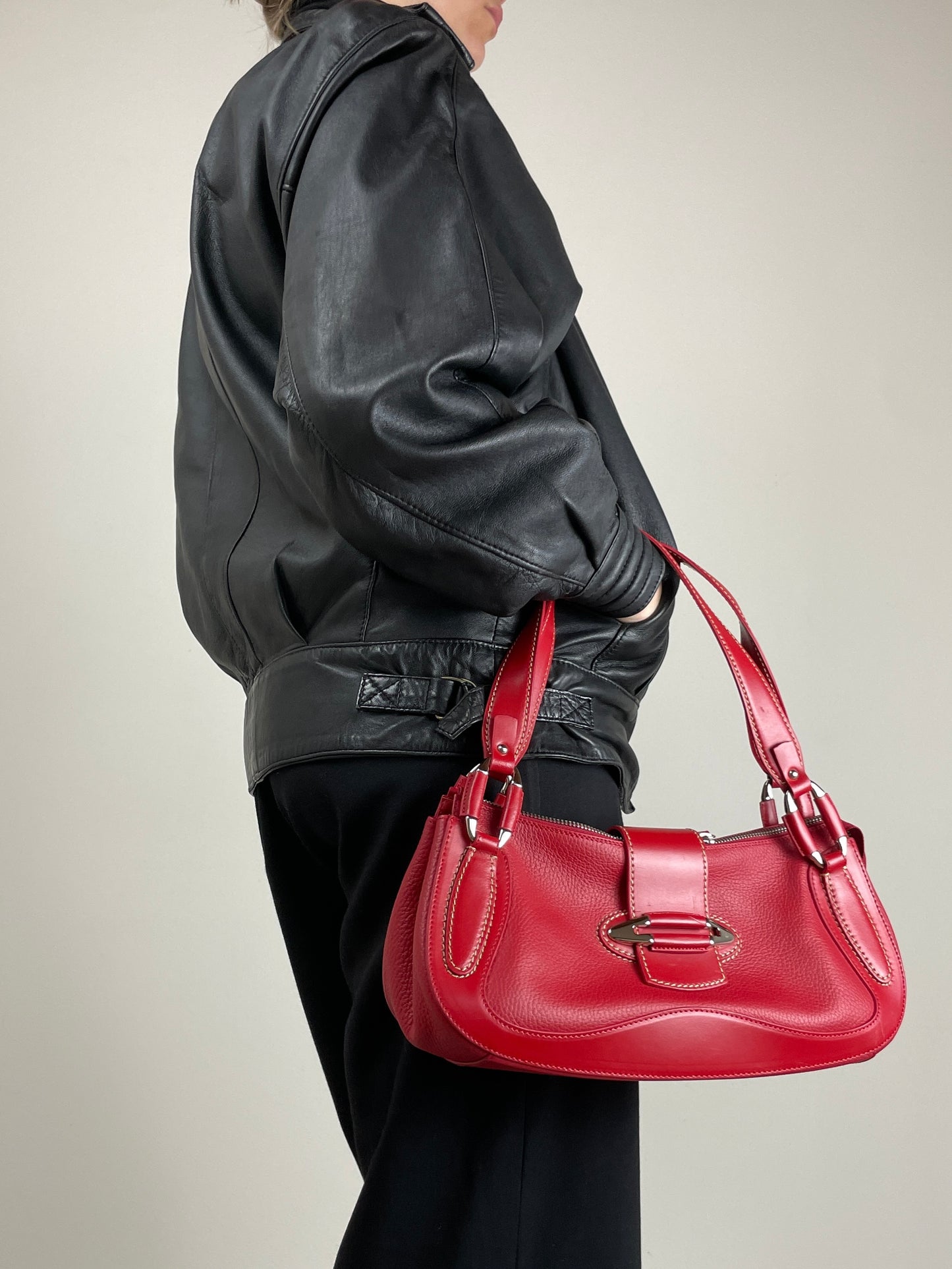 Bomber vintage in vera pelle
