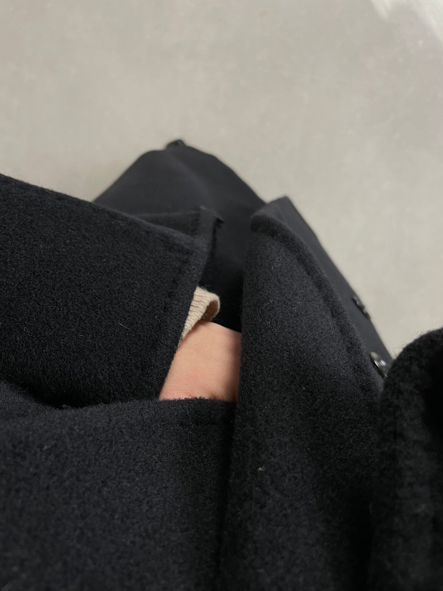 Black wool coat