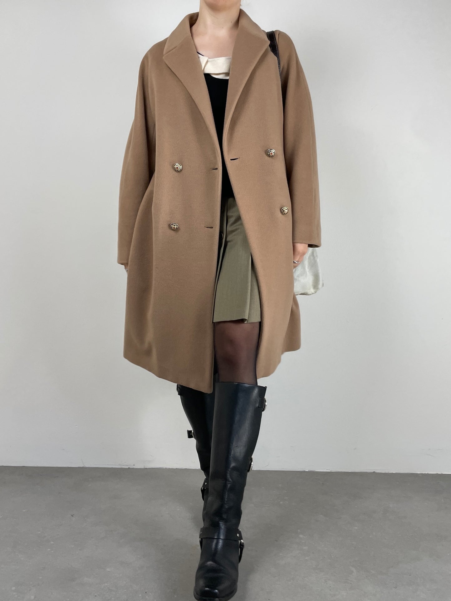 Cappotto vintage Made in Italy in lana, angora e cashmere