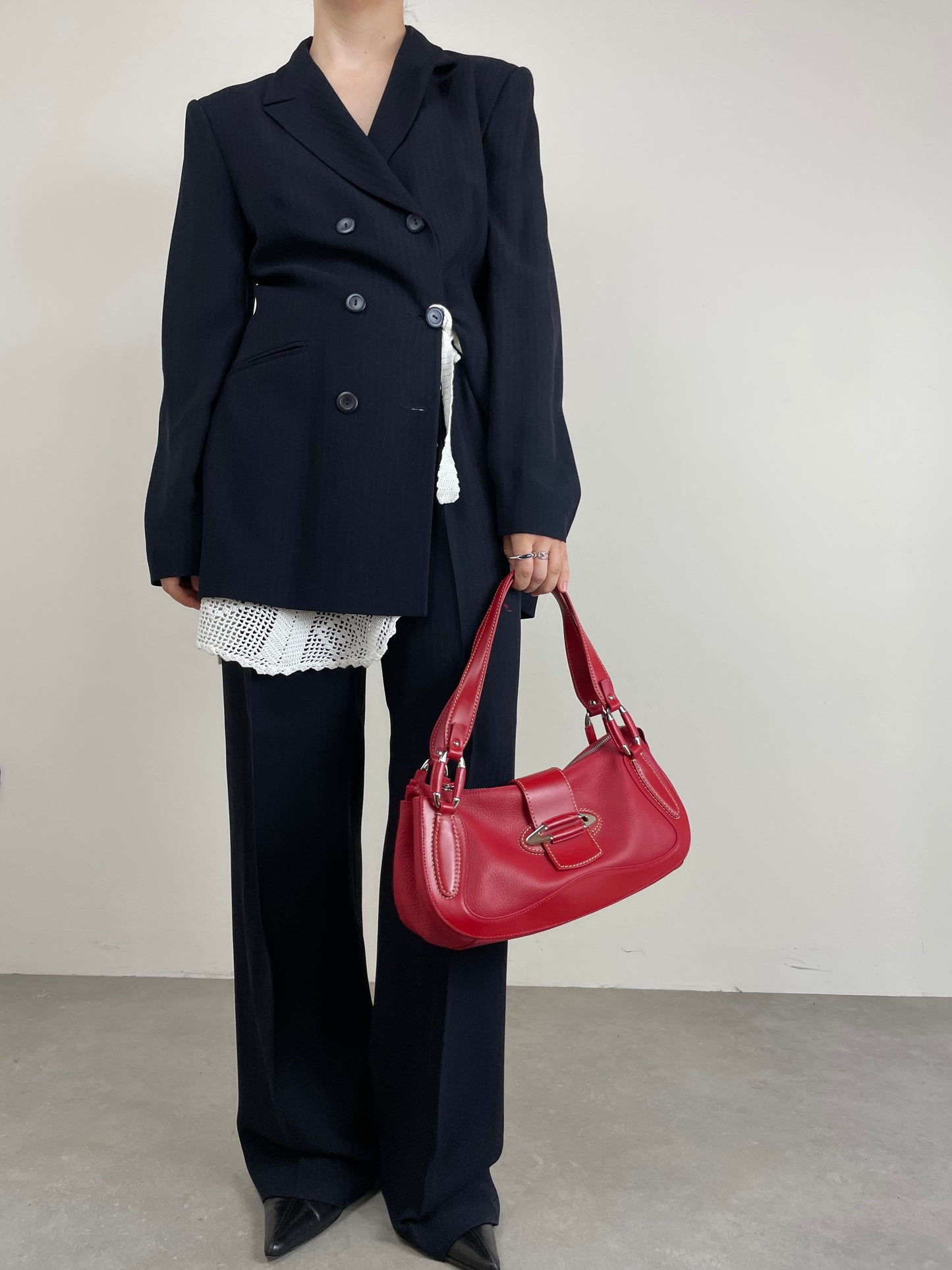 Borsa in vera pelle rossa