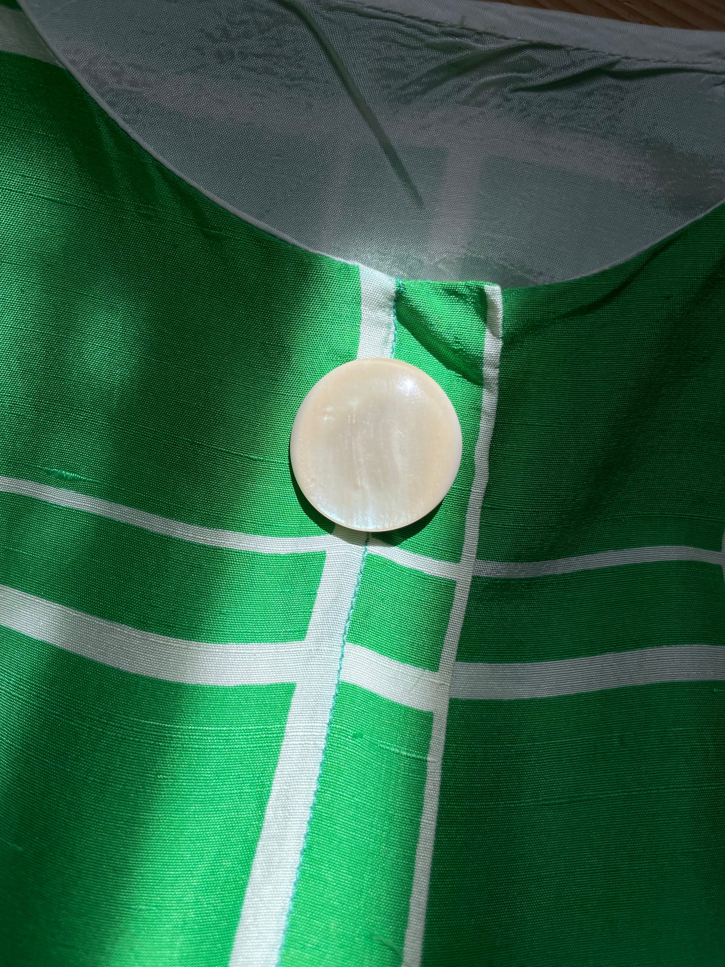 Abito sartoriale vintage in pura seta a quadri