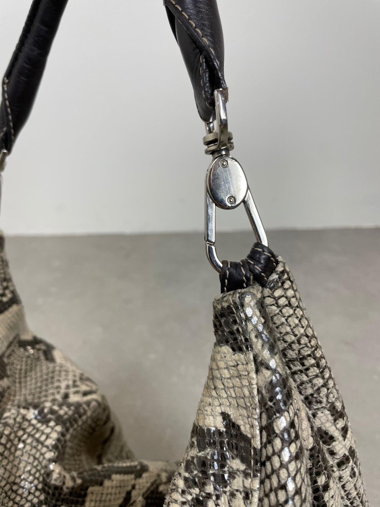 Borsa in vera pelle pitonata