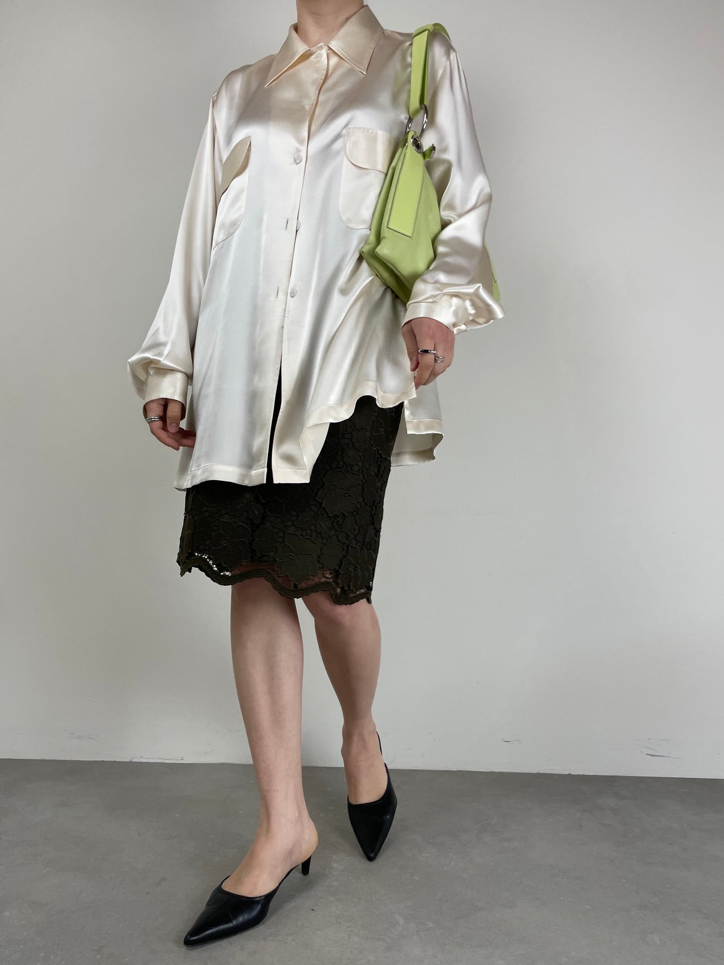 Camicia in raso di seta