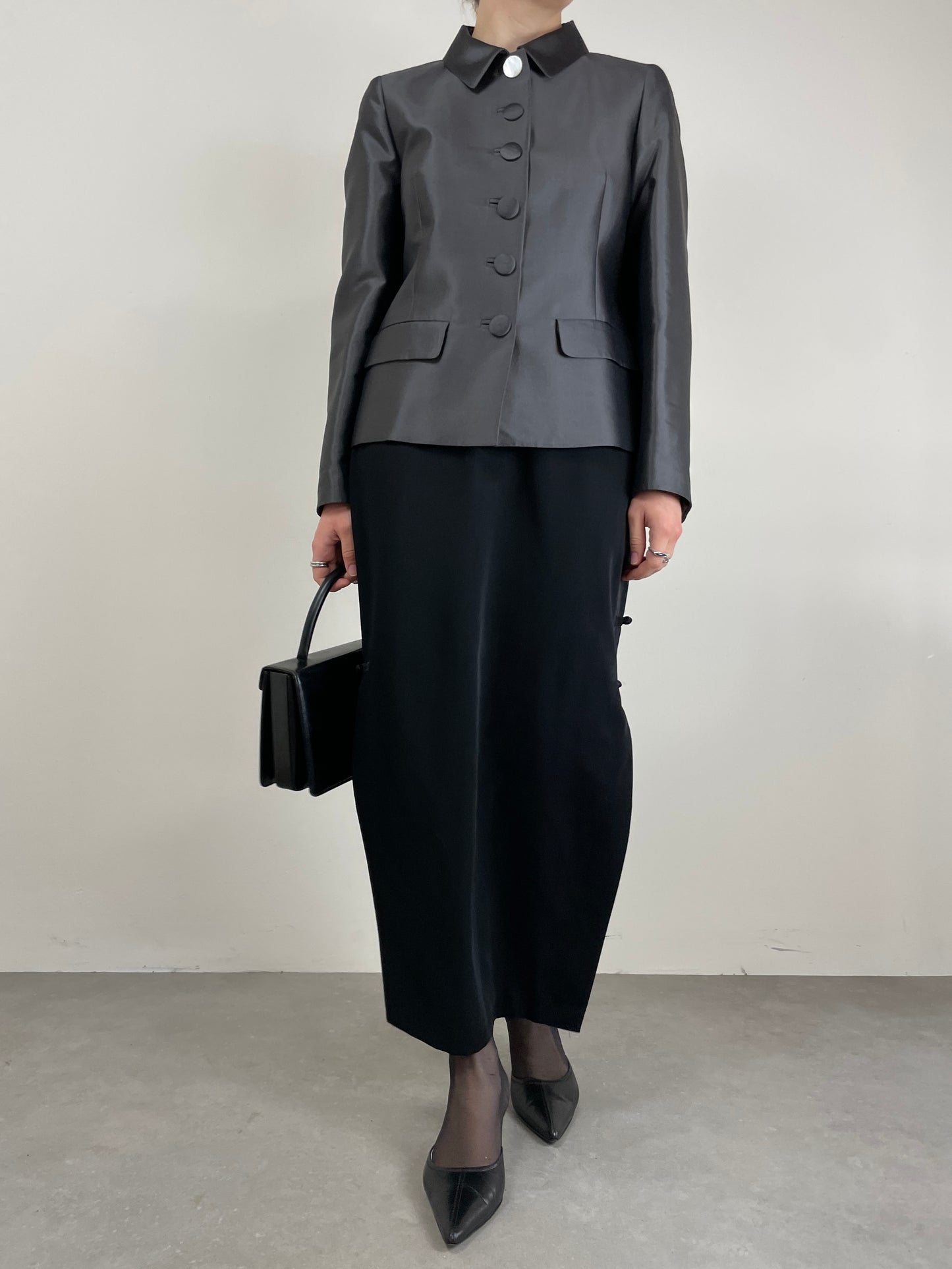 PRADA giacca in lana e seta
