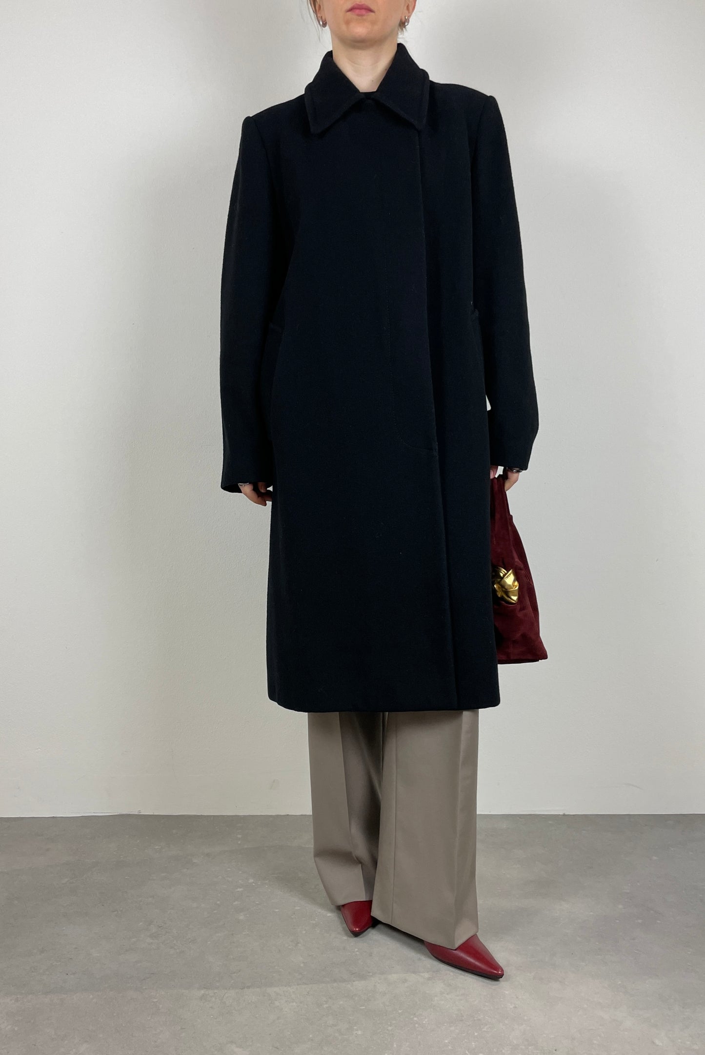 Black wool coat
