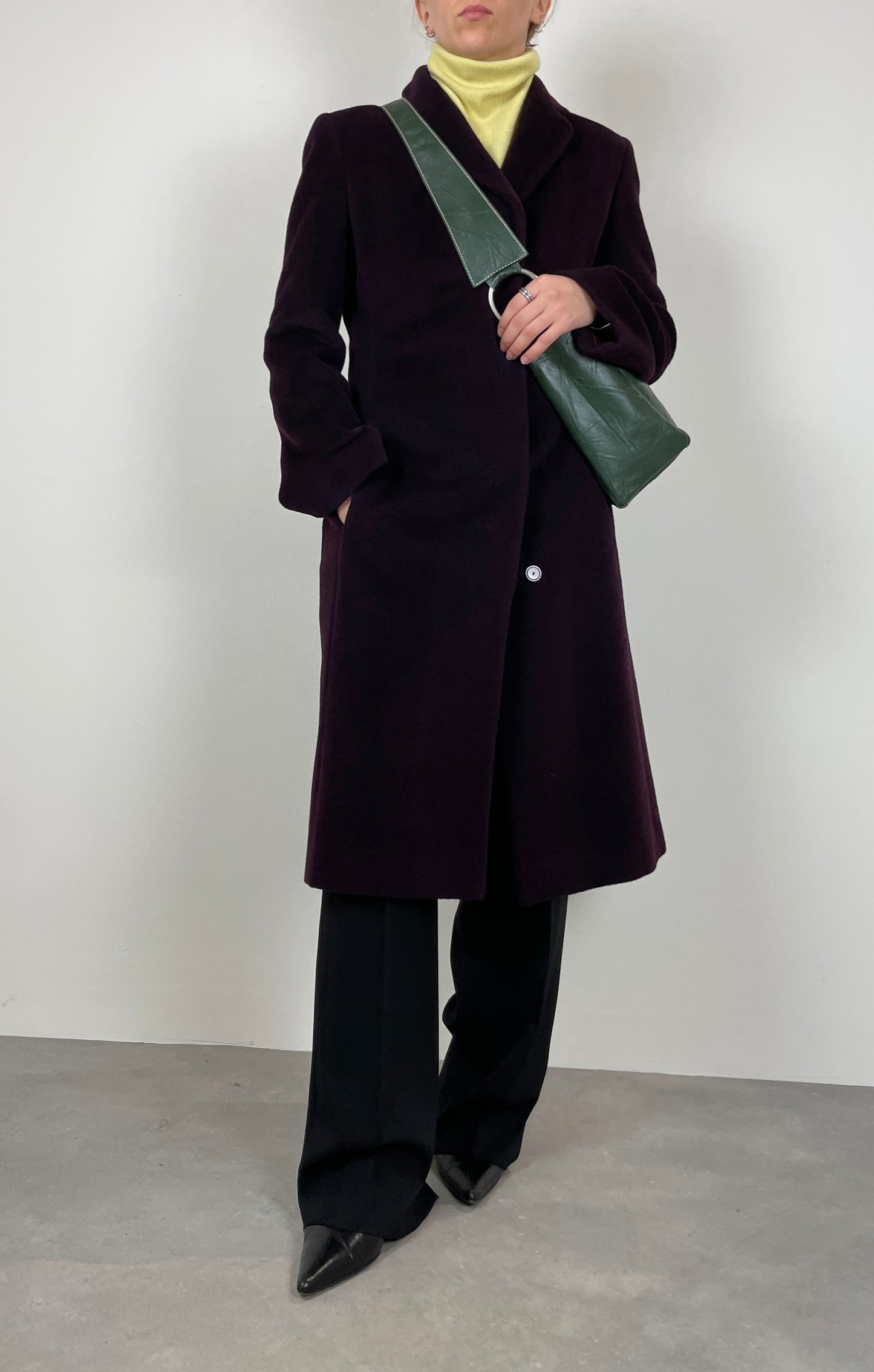 Wool and mohair soft coat