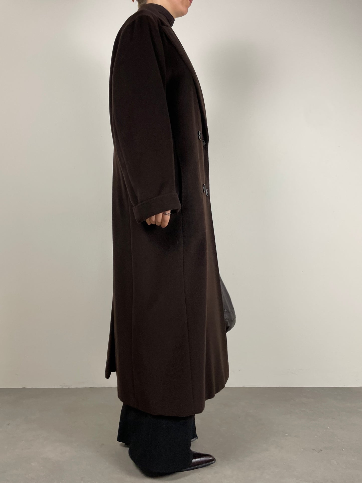 Cappotto Max Mara in pura lana vergine color marrone