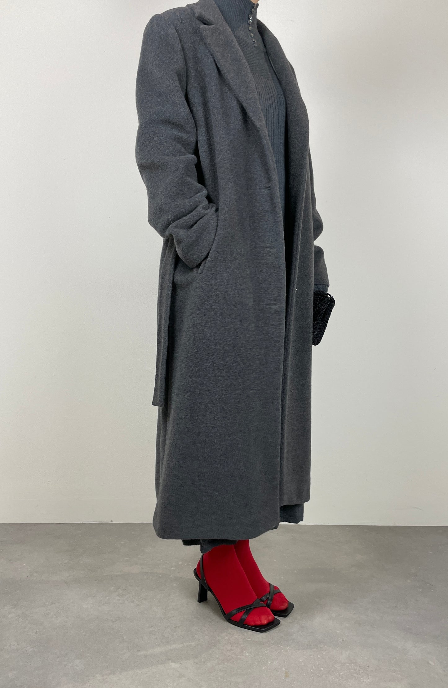 Grey wool coat