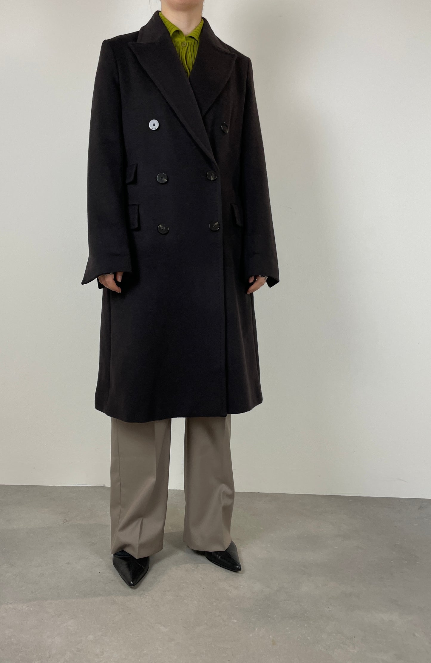 Brown virgin wool coat
