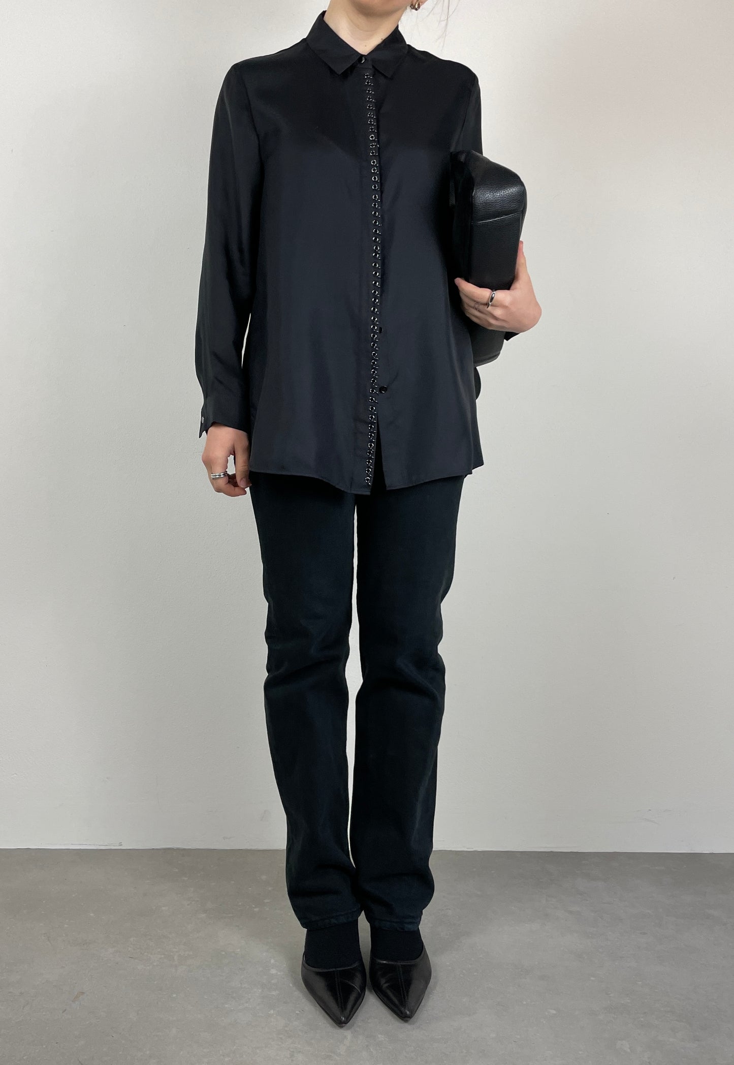 Silk black shirt