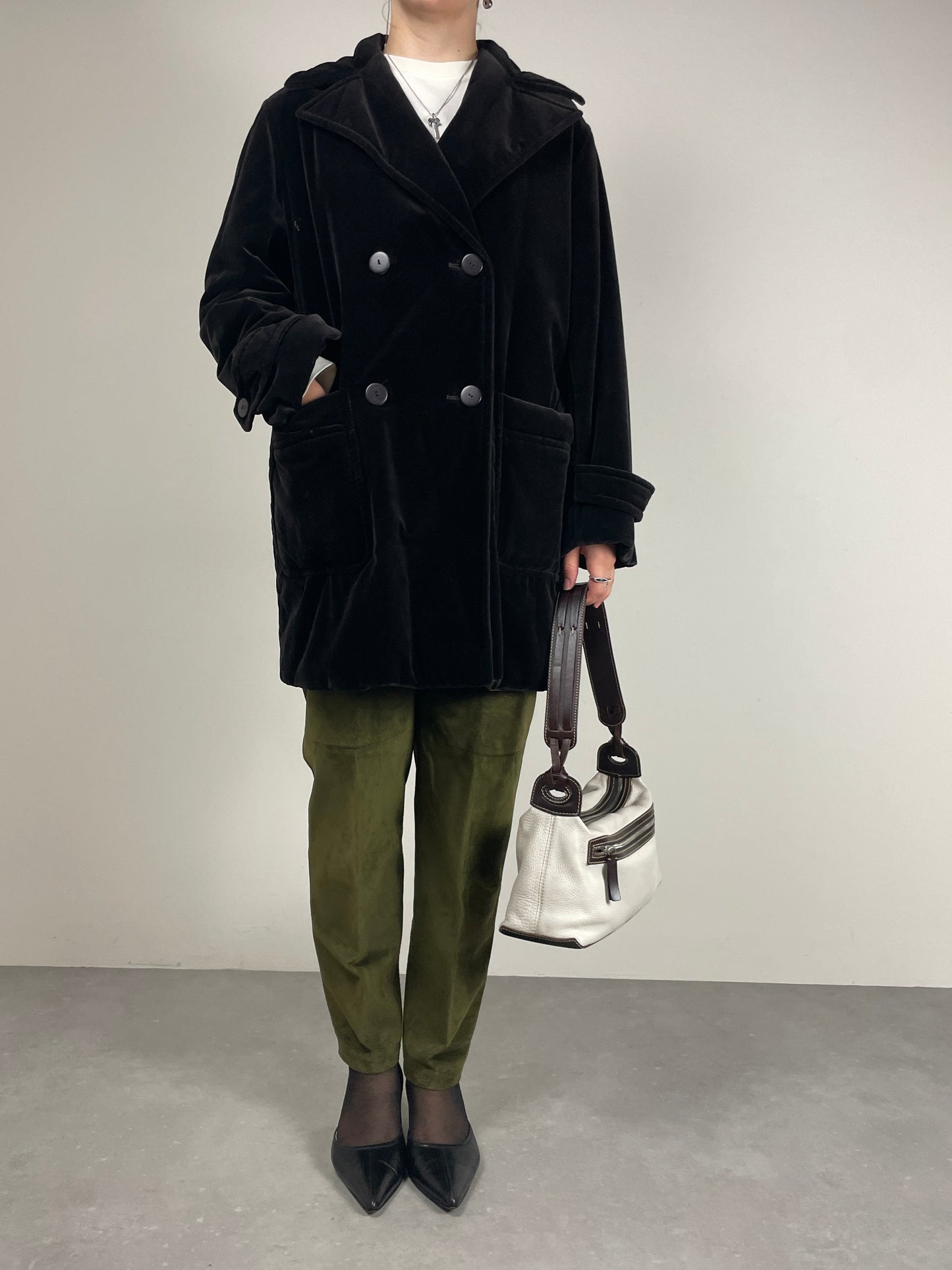 Giacca vintage in velluto marrone