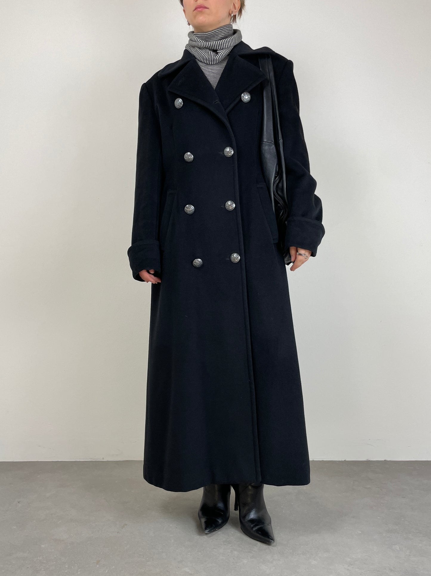Cappotto in lana, angora e cashmere