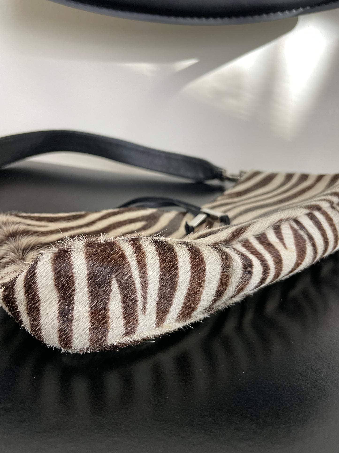 Real leather zebra bag