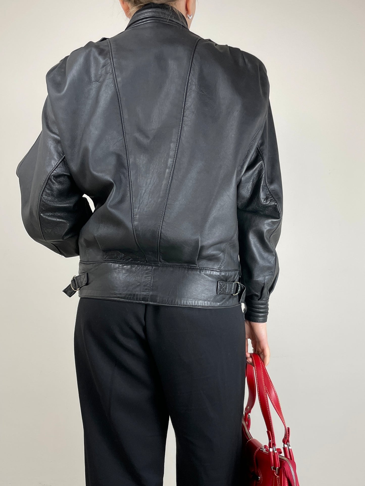 Bomber vintage in vera pelle