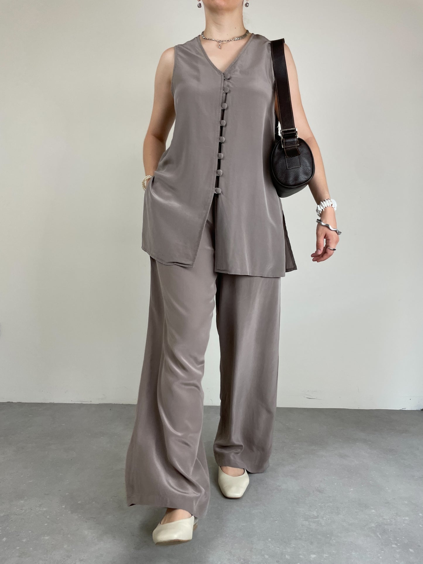 Completo vintage in pura seta
