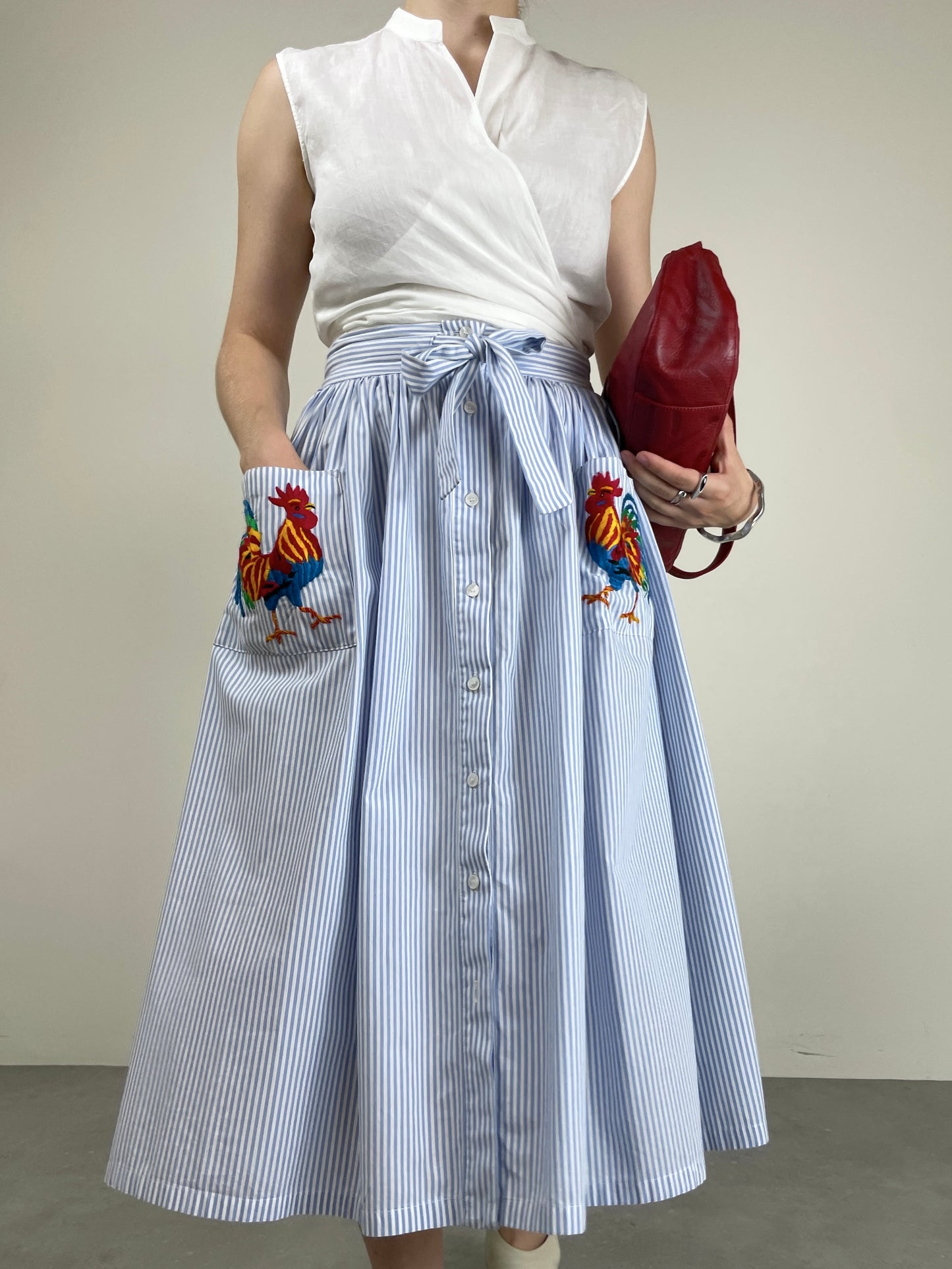 Top MAX MARA incrociato in puro lino