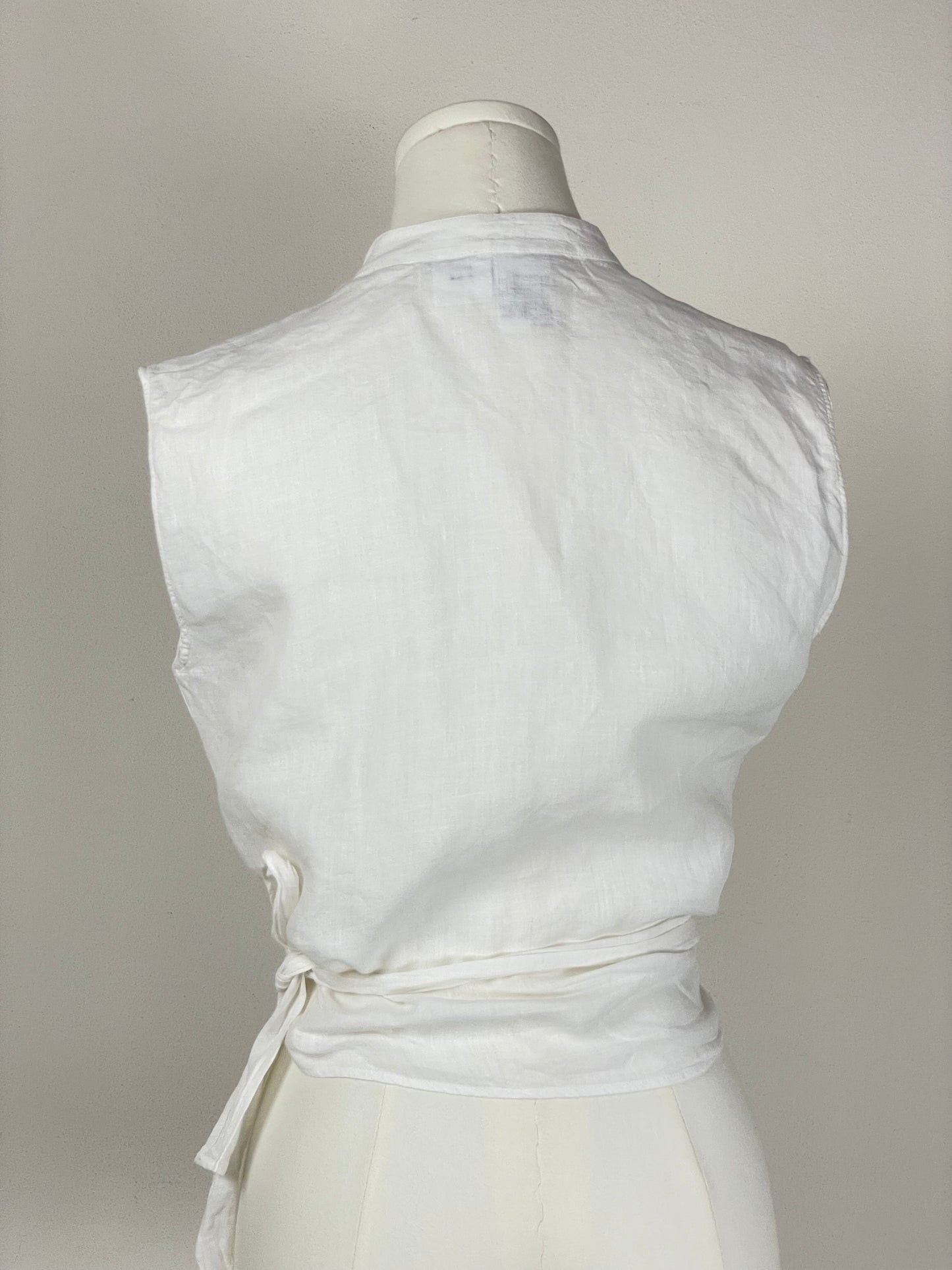 Top MAX MARA incrociato in puro lino