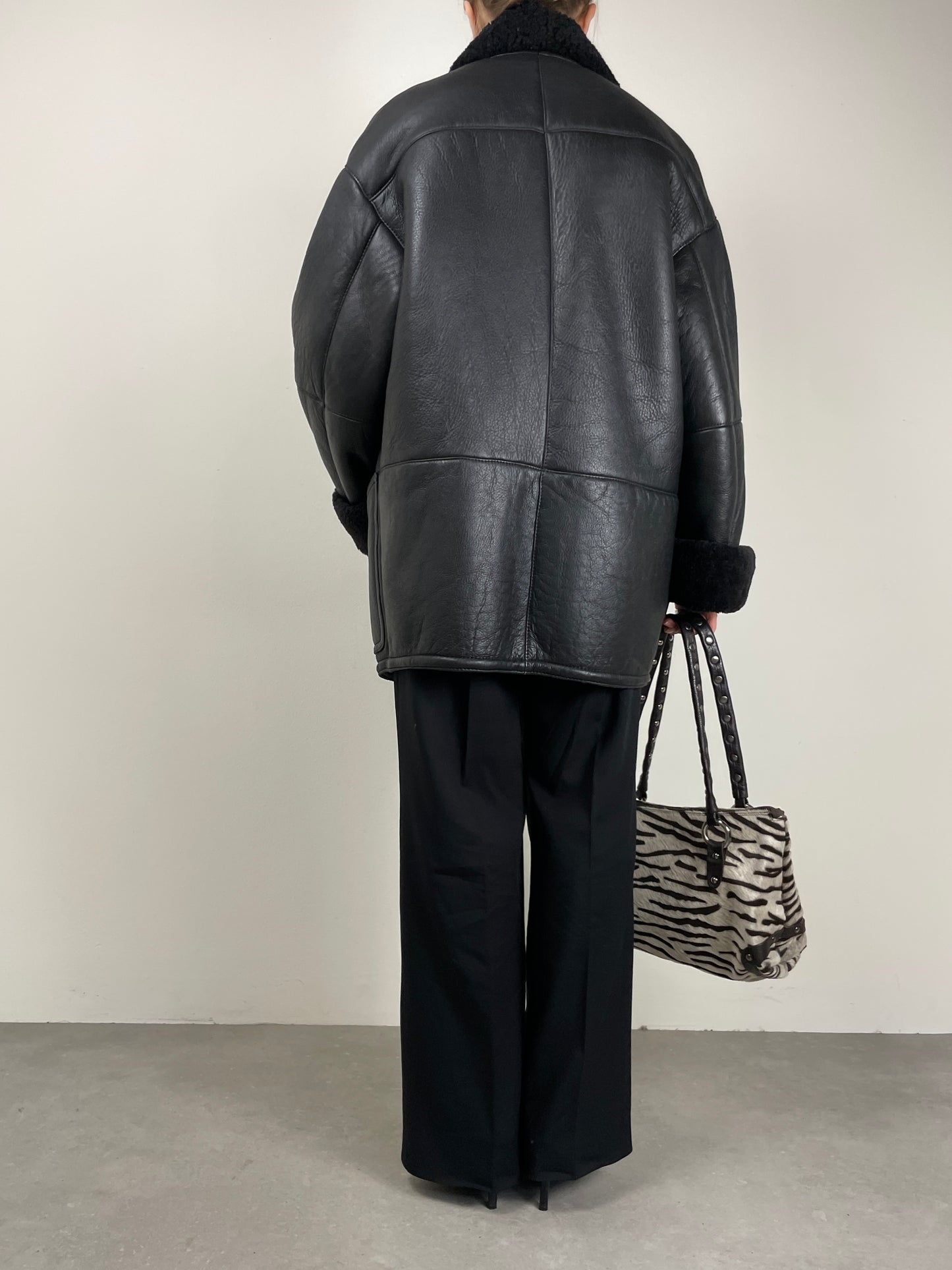 Shearling vintage nero