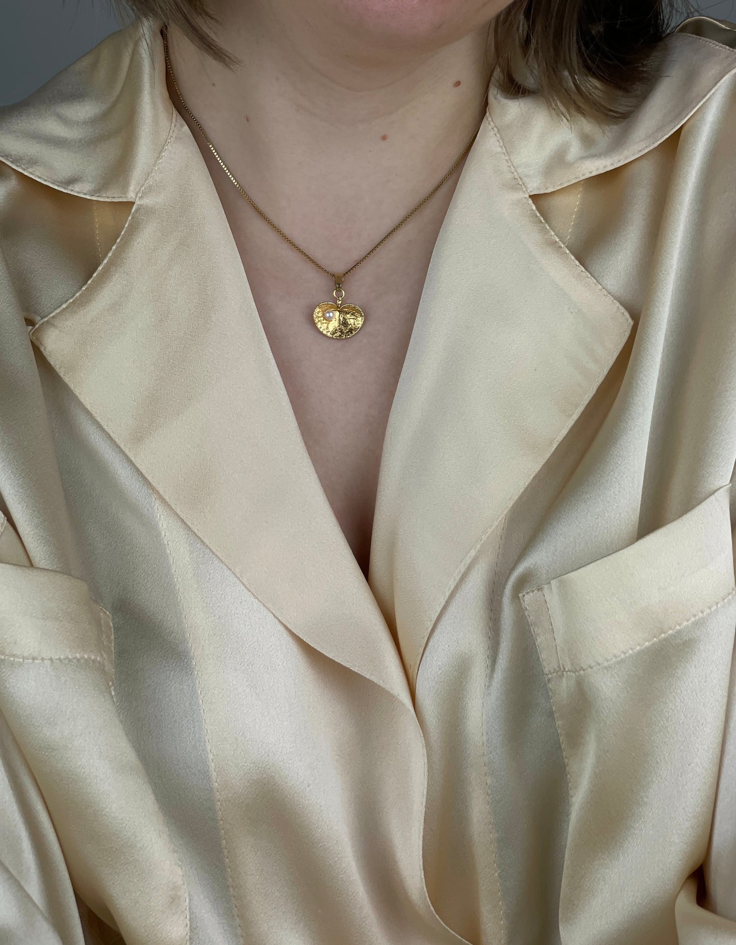 Leaf necklace in 925 silver