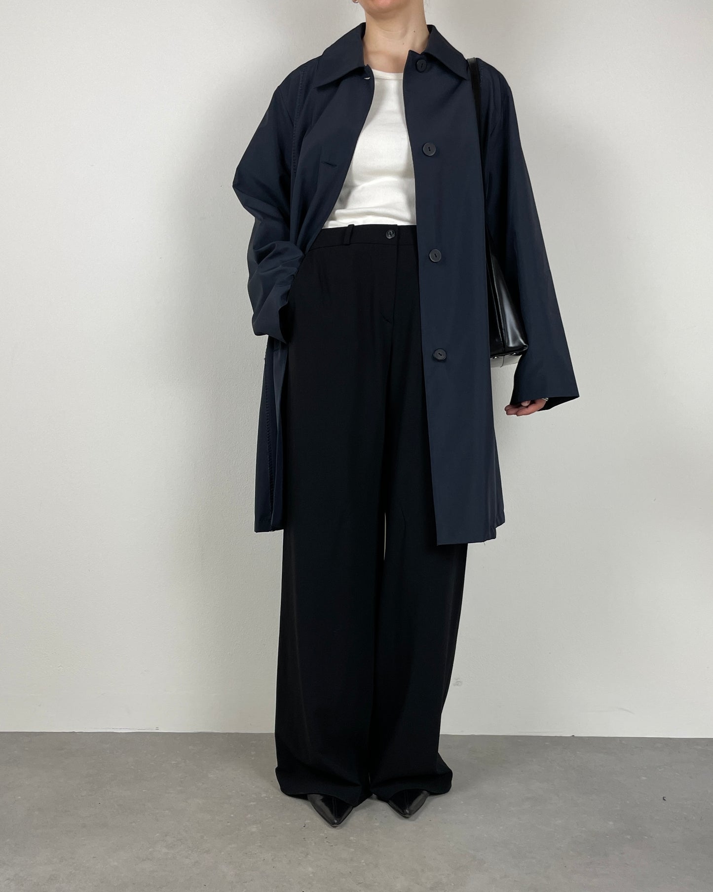 Minimal blue raincoat