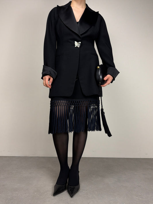 Blazer stile smoking vintage made in Italy in lana