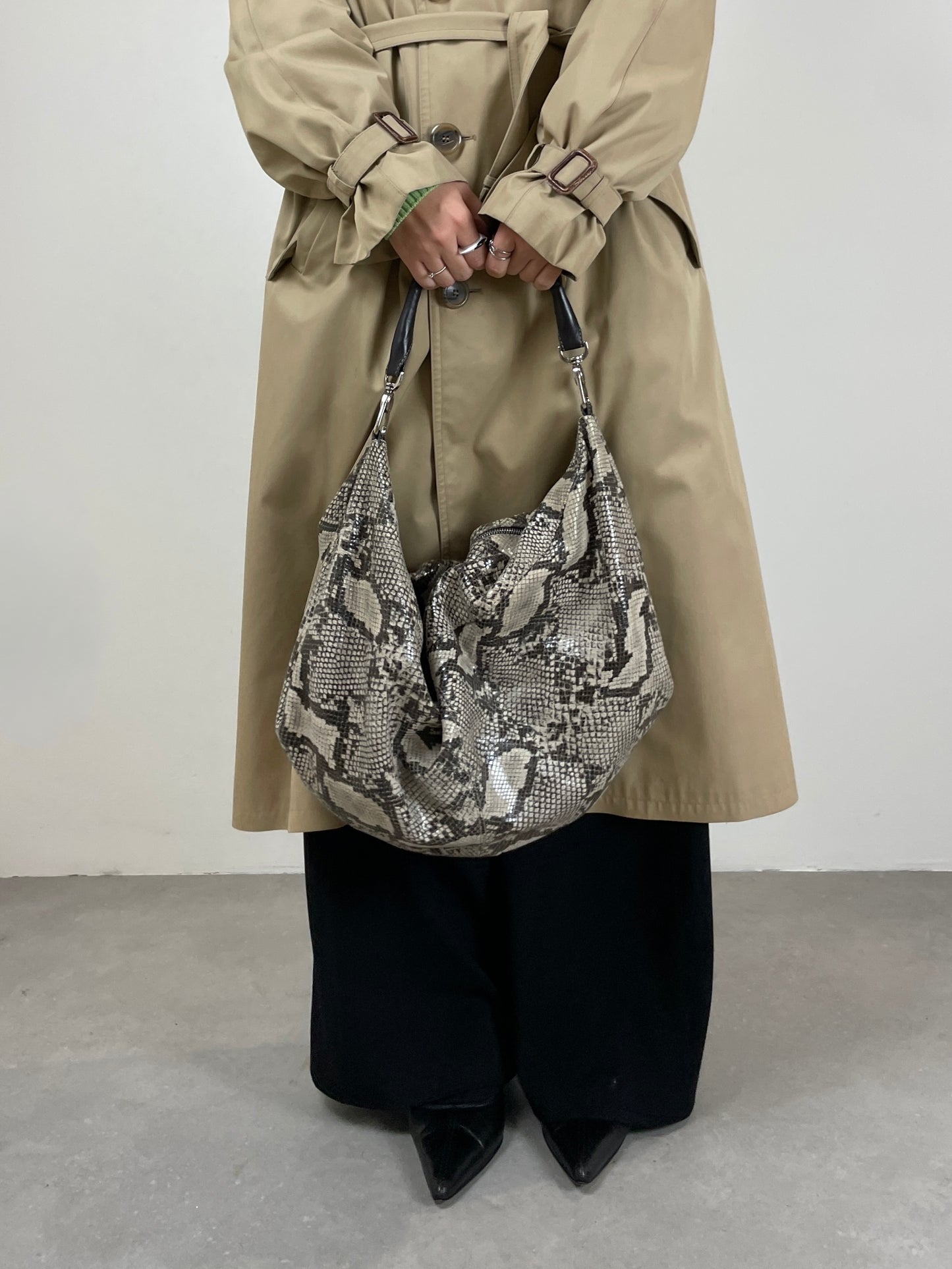 Borsa in vera pelle pitonata