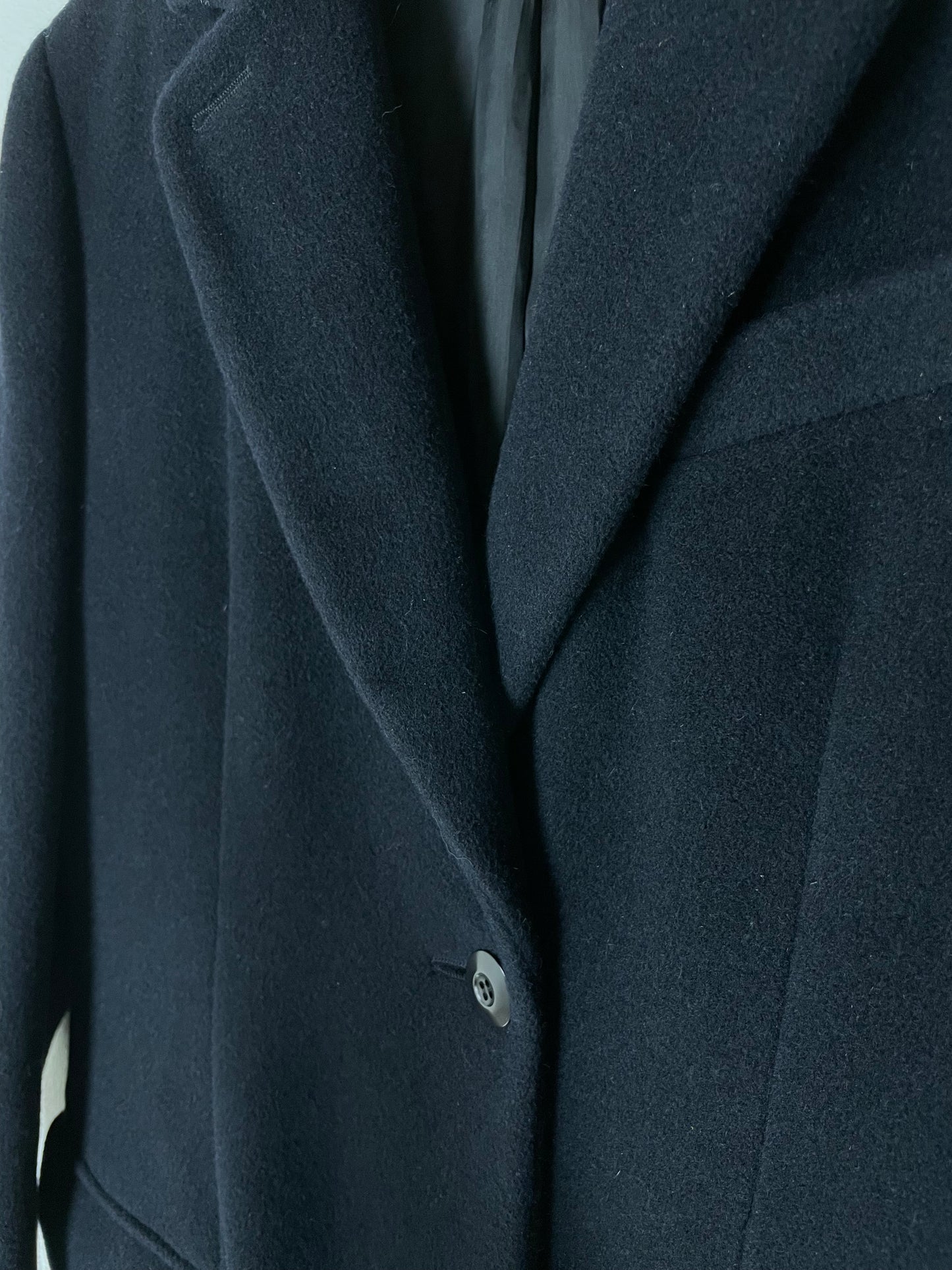 Blue wool and angora coat