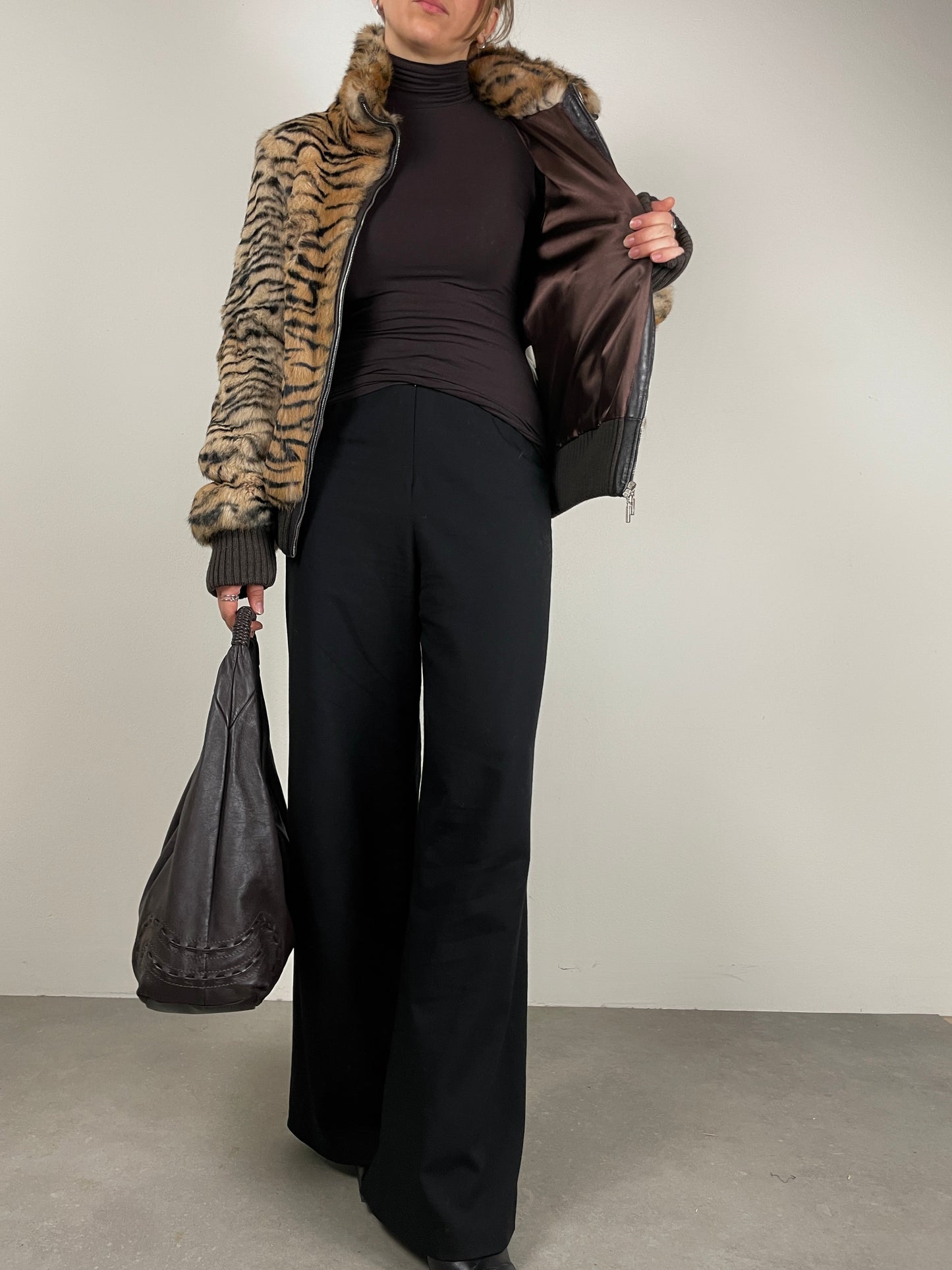 Giacca in vera pelliccia vintage di coniglio