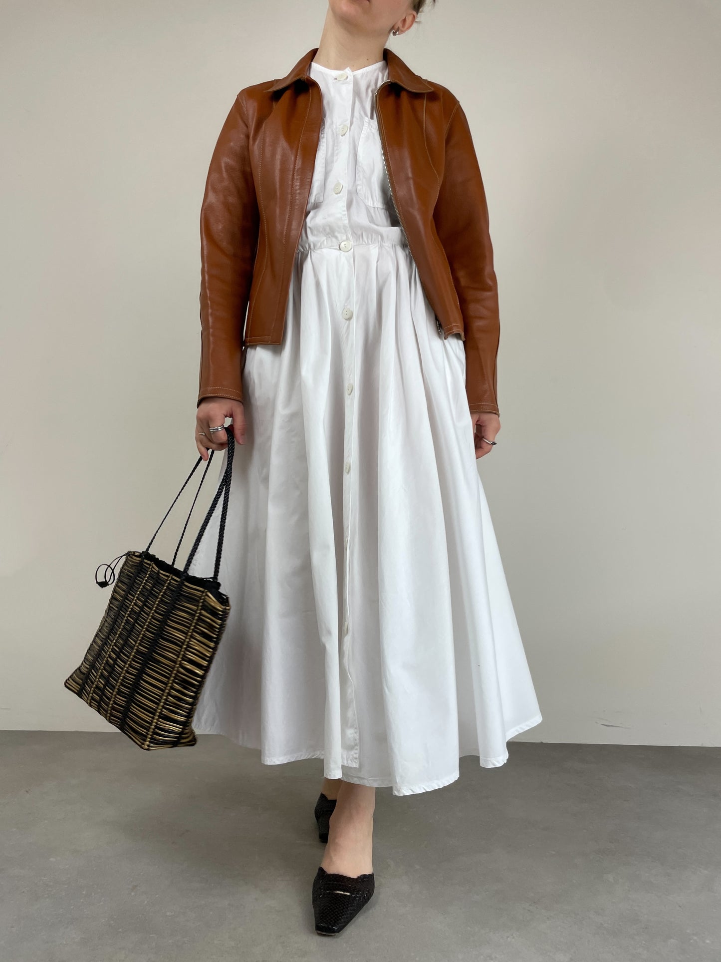 Abito chemisier vintage in cotone