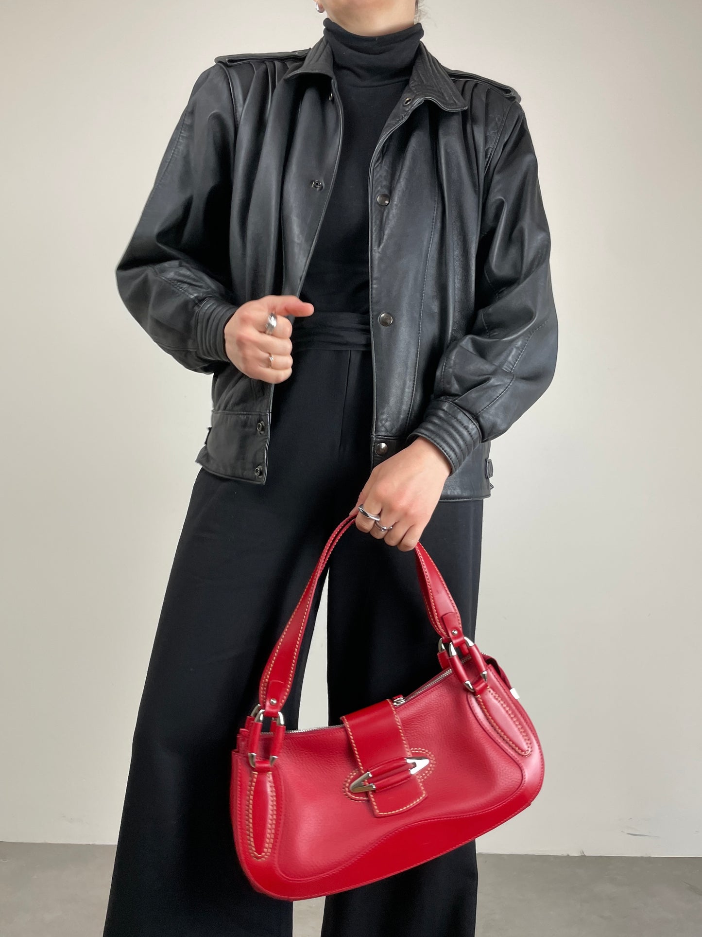 Bomber vintage in vera pelle