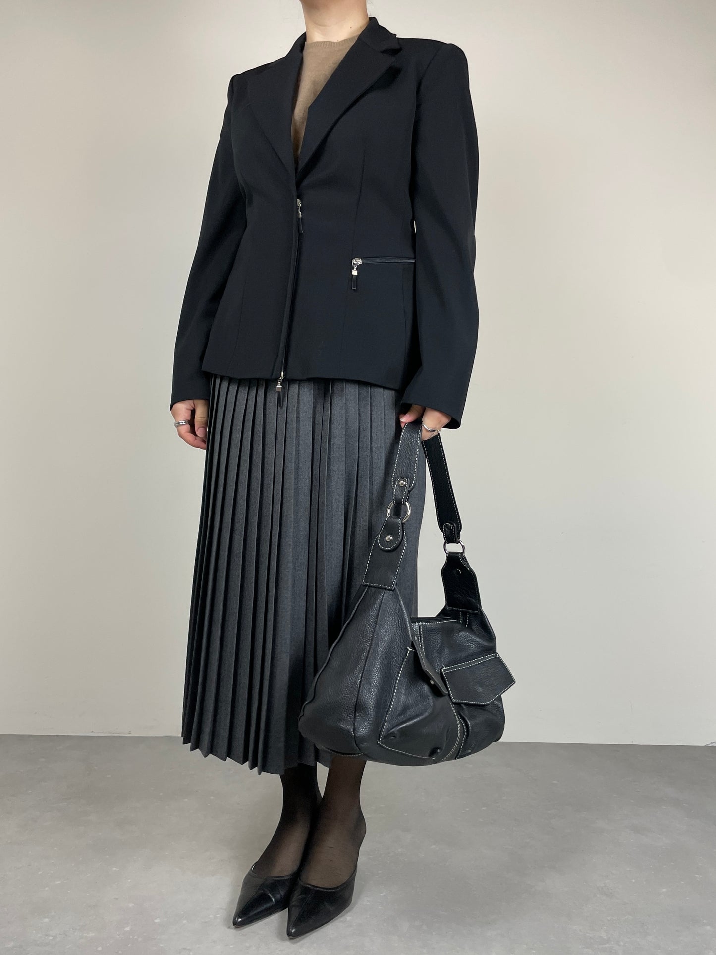 Blazer Montana in misto lana con zip
