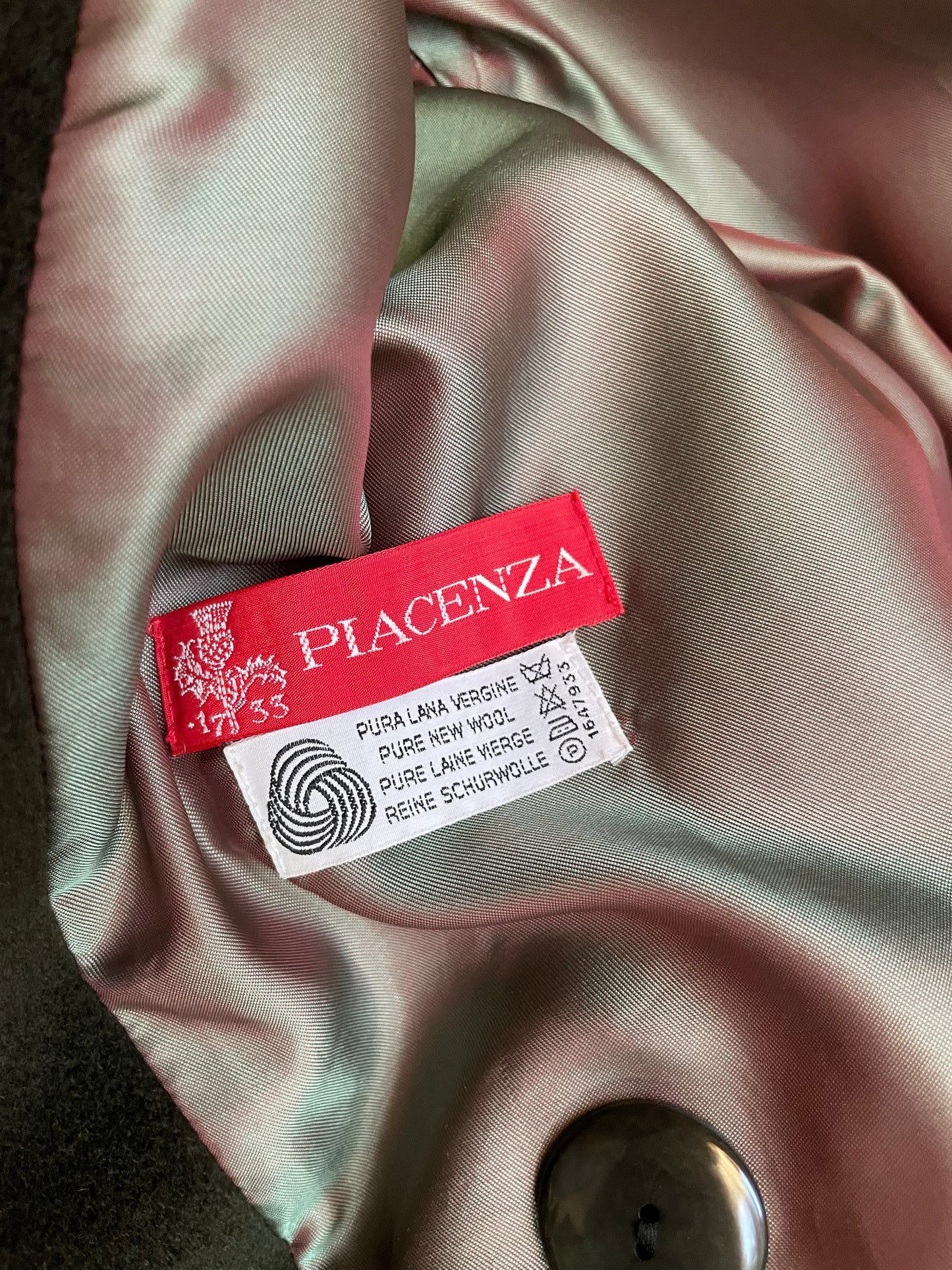 Green Piacenza wool coat