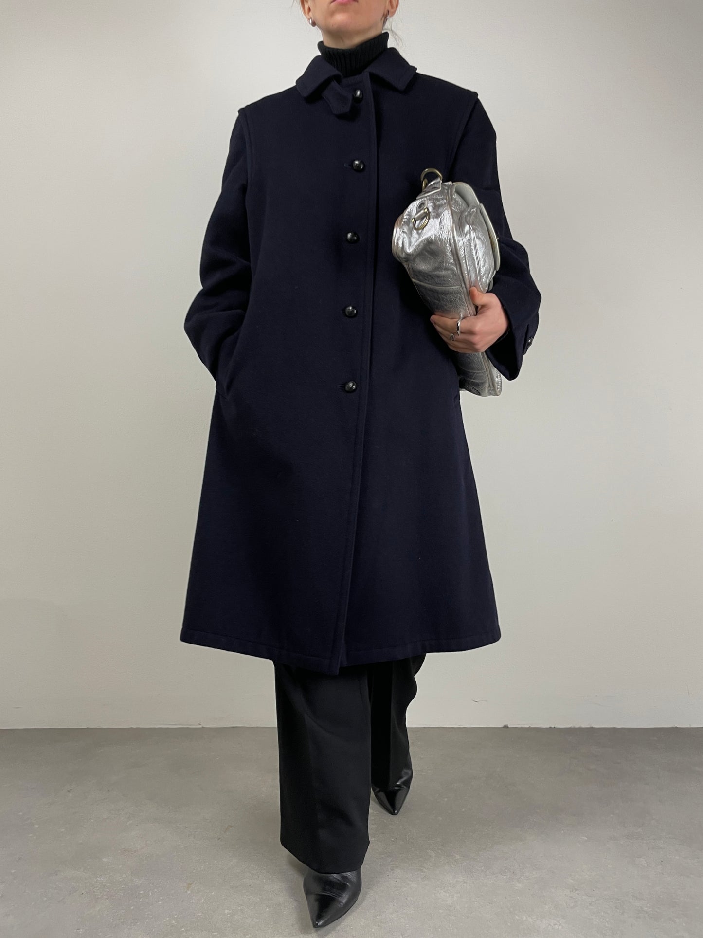Loden Aquascutum blu in lana e alpaca