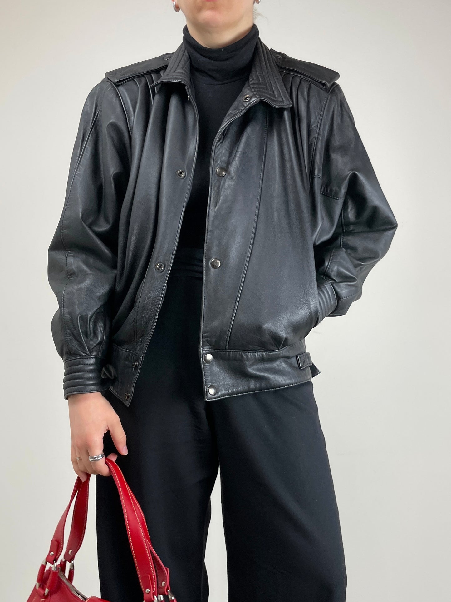 Bomber vintage in vera pelle
