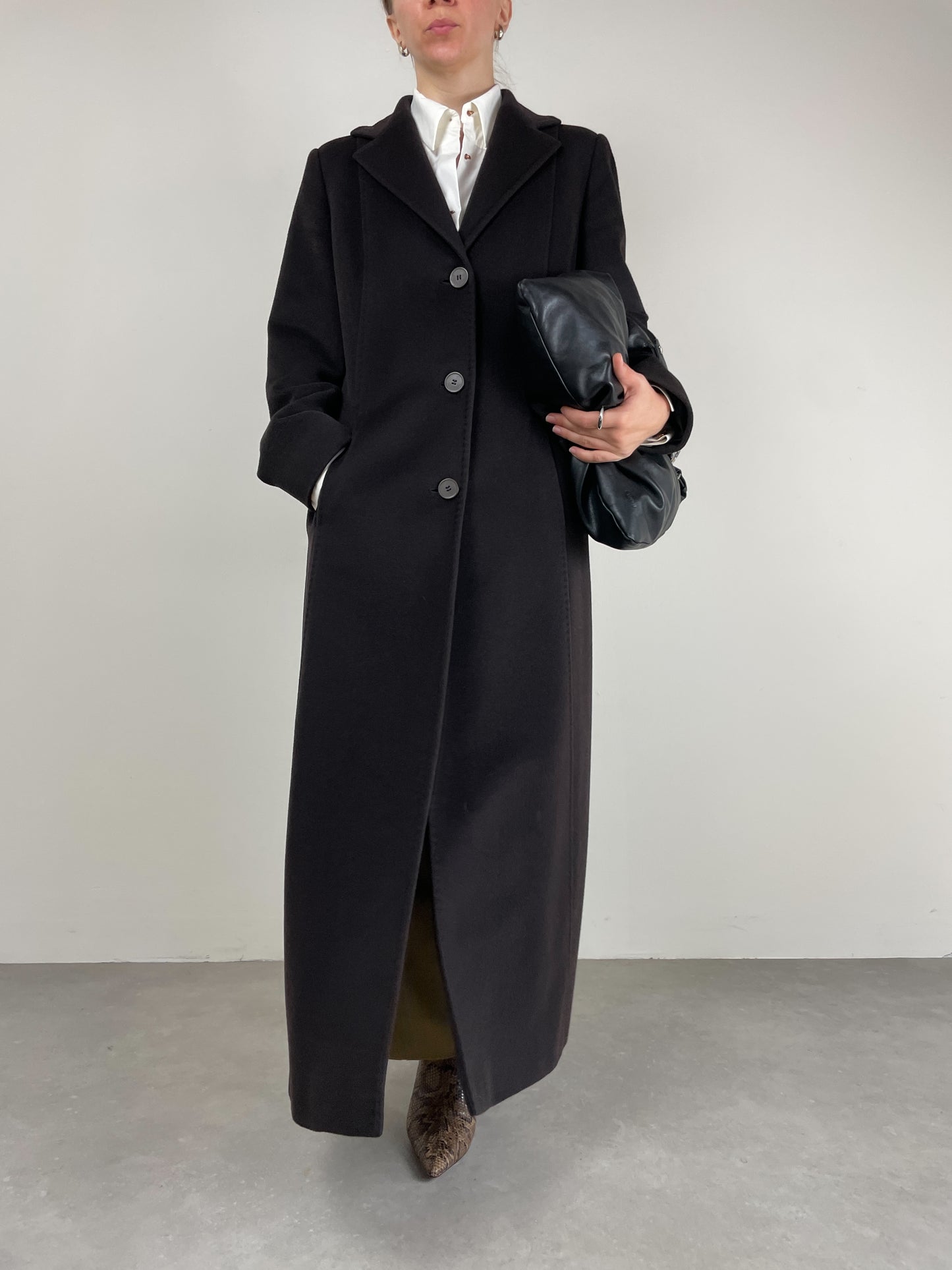 Cappotto Cinzia Rocca in babyalpaca testa di moro