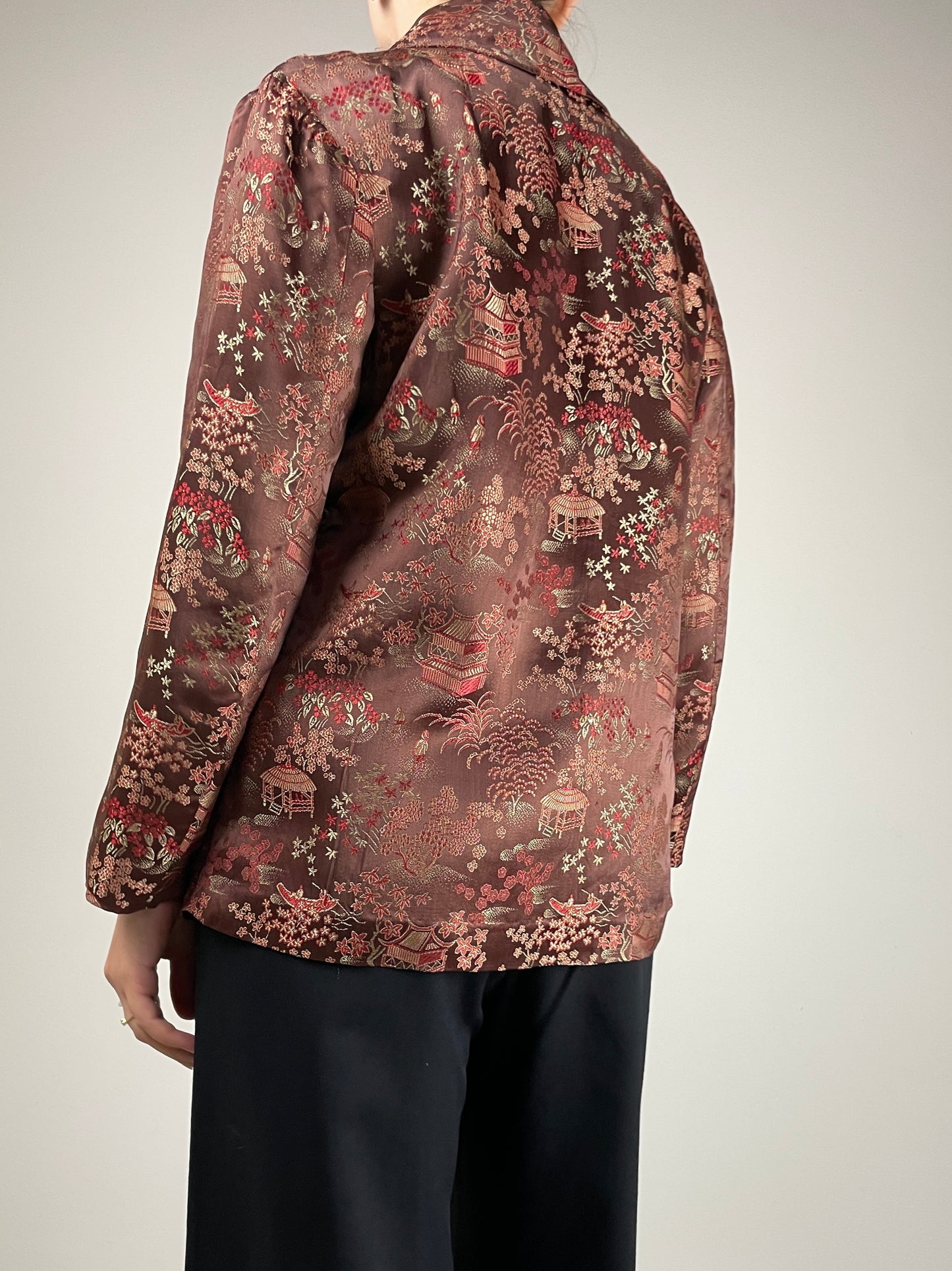 Giacca sartoriale in jacquard a fantasia orientale
