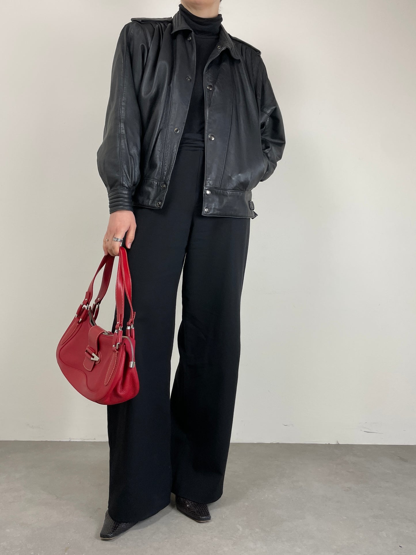 Bomber vintage in vera pelle