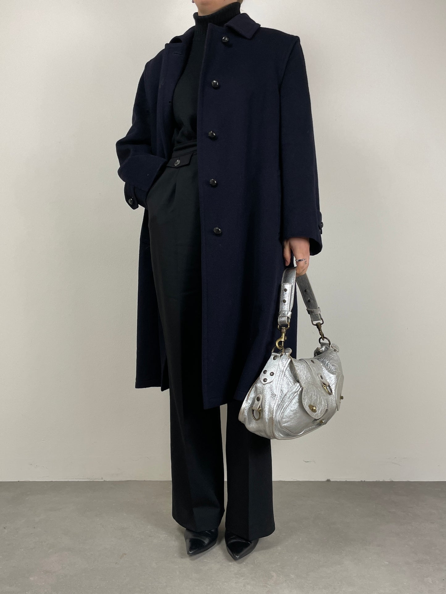 Loden Aquascutum blu in lana e alpaca