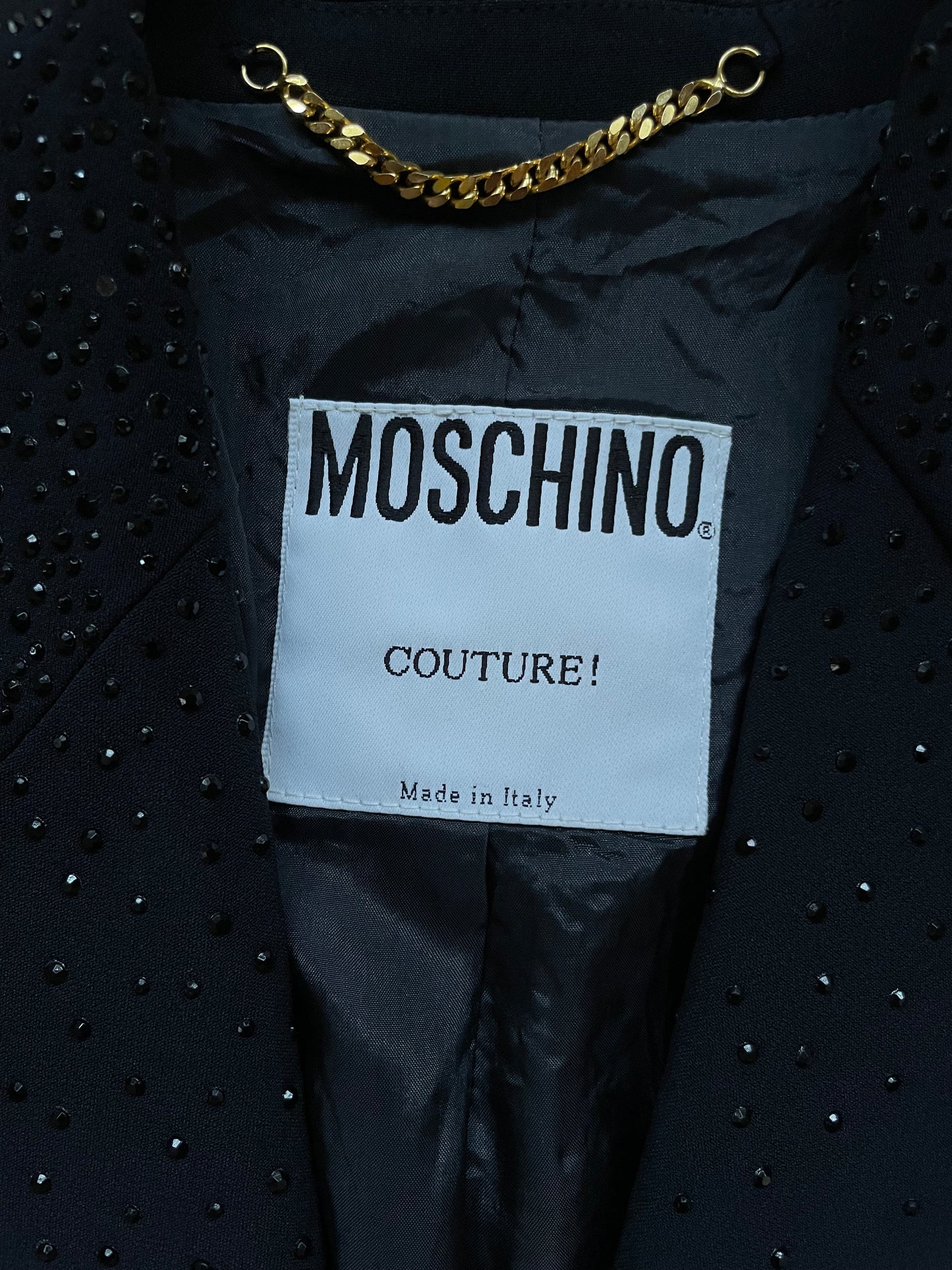 Blazer Moschino Couture con strass