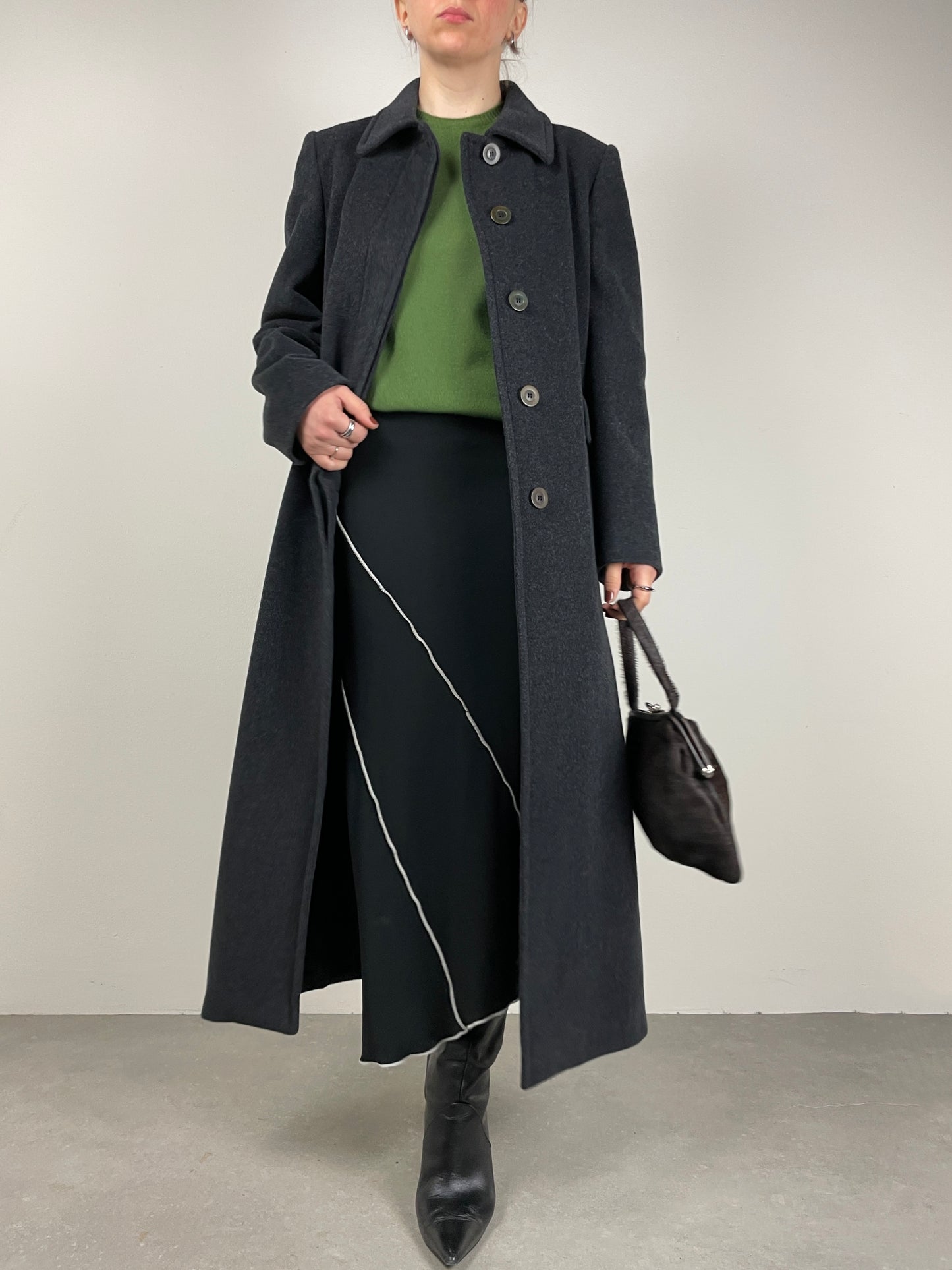 Cappotto in pura lana color grigio