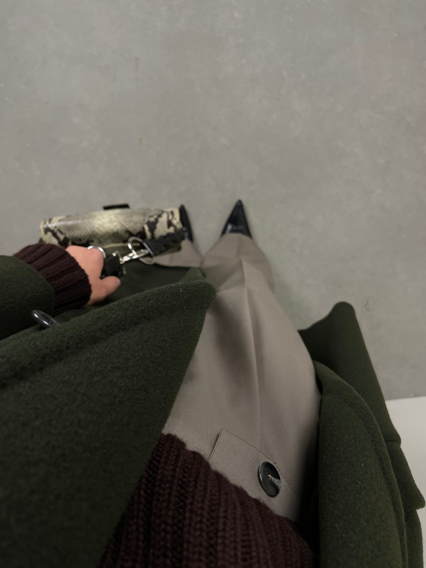 Green Piacenza wool coat