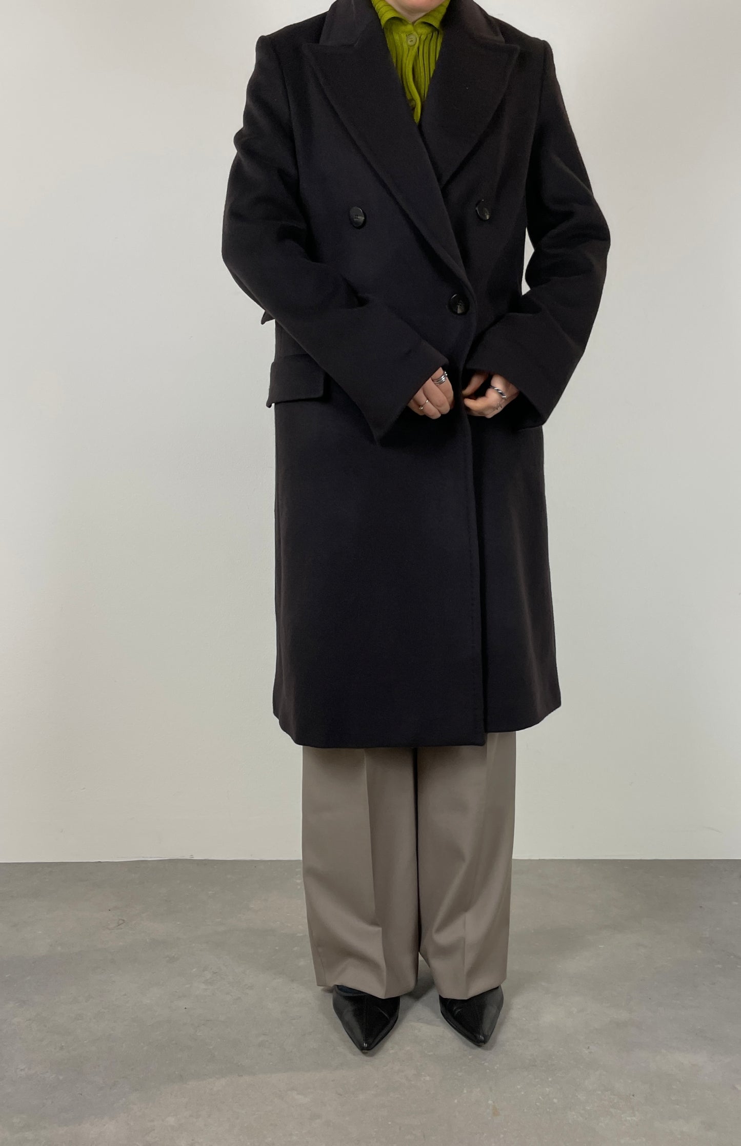 Brown virgin wool coat