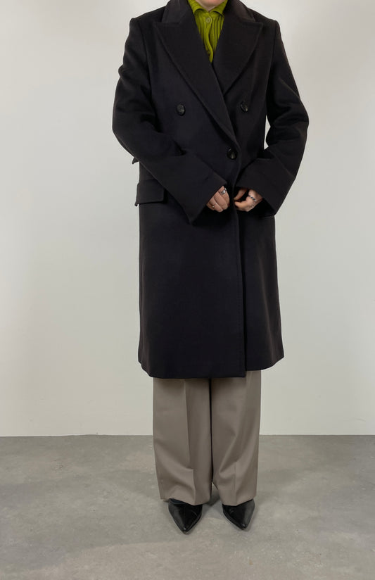 Brown virgin wool coat