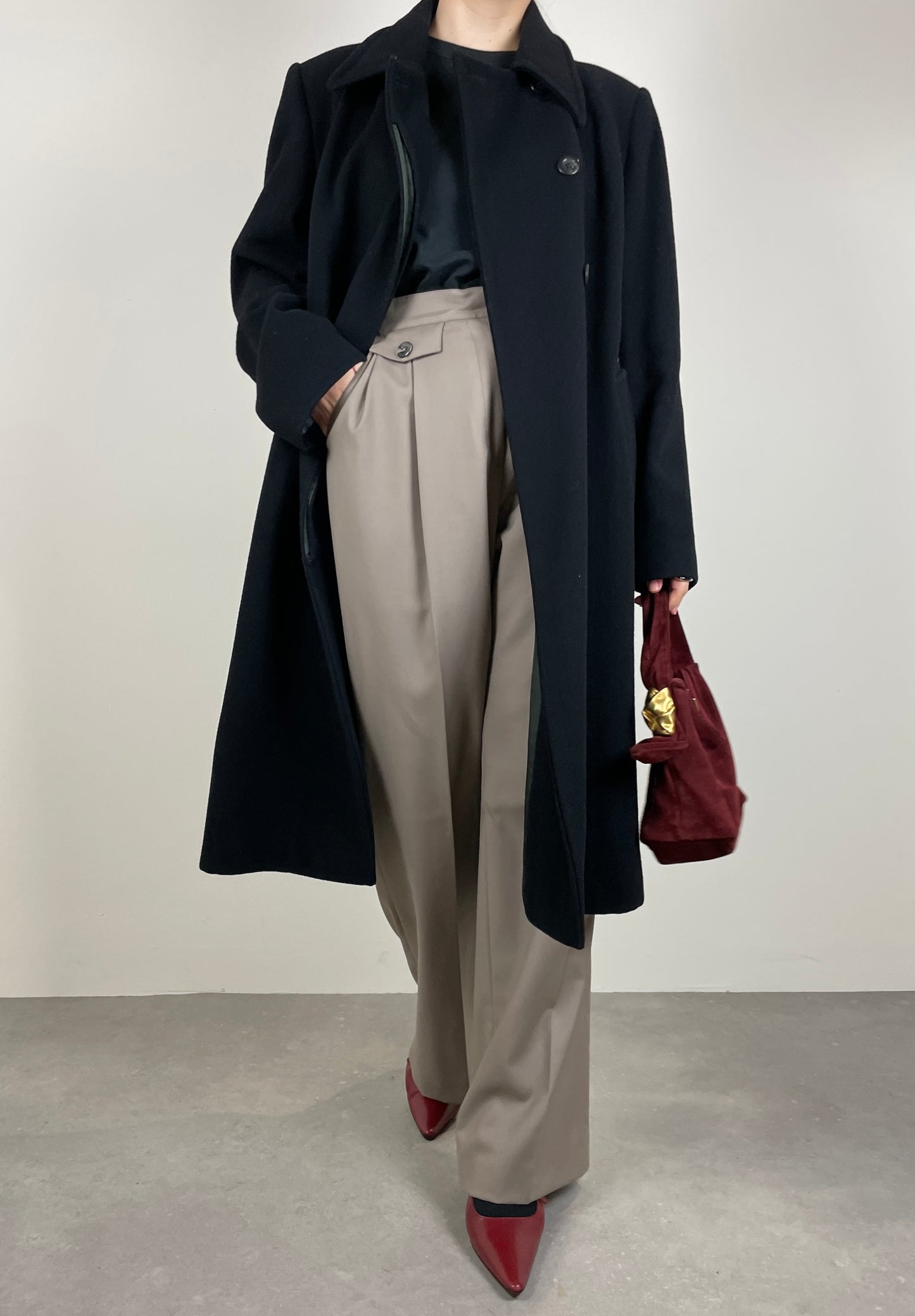 Black wool coat