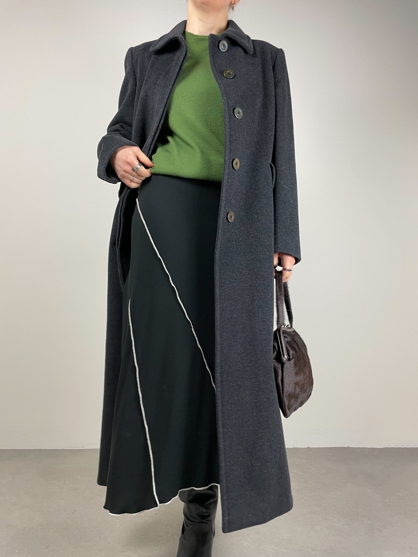 Cappotto in pura lana color grigio