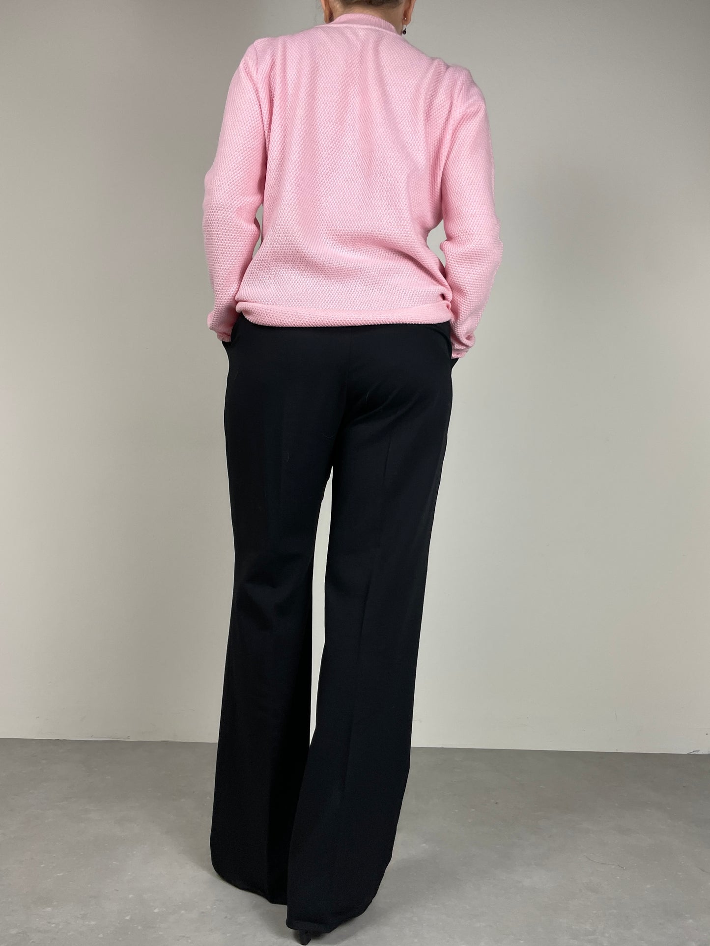 Maglione in pura lana merino extrafine color rosa