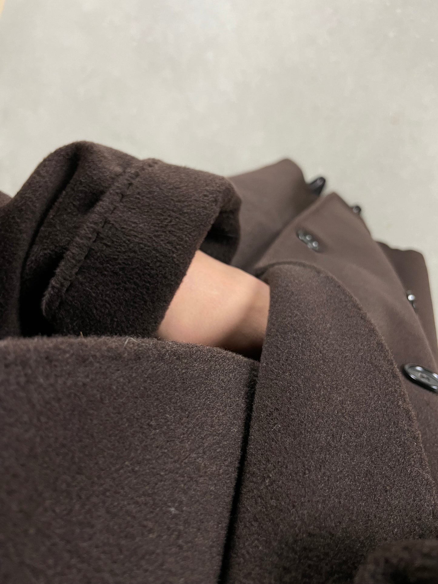 Cappotto Max Mara in pura lana vergine color marrone