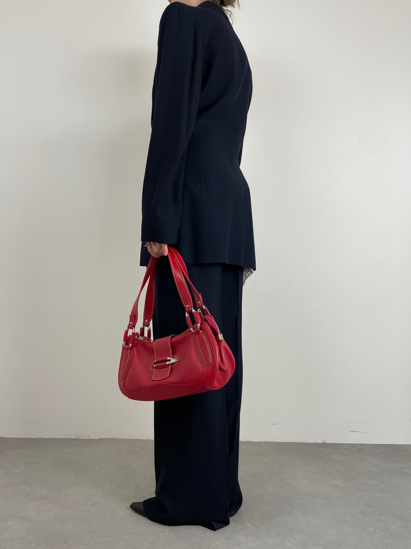 Borsa in vera pelle rossa