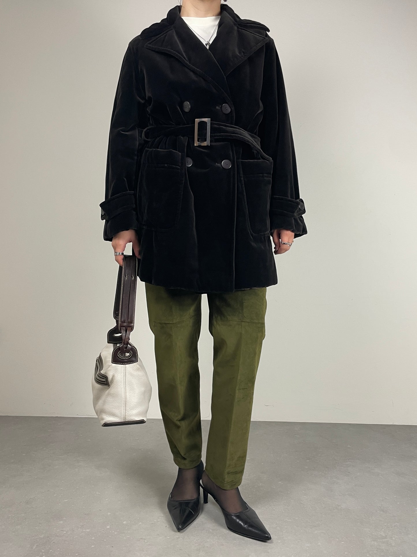 Giacca vintage in velluto marrone