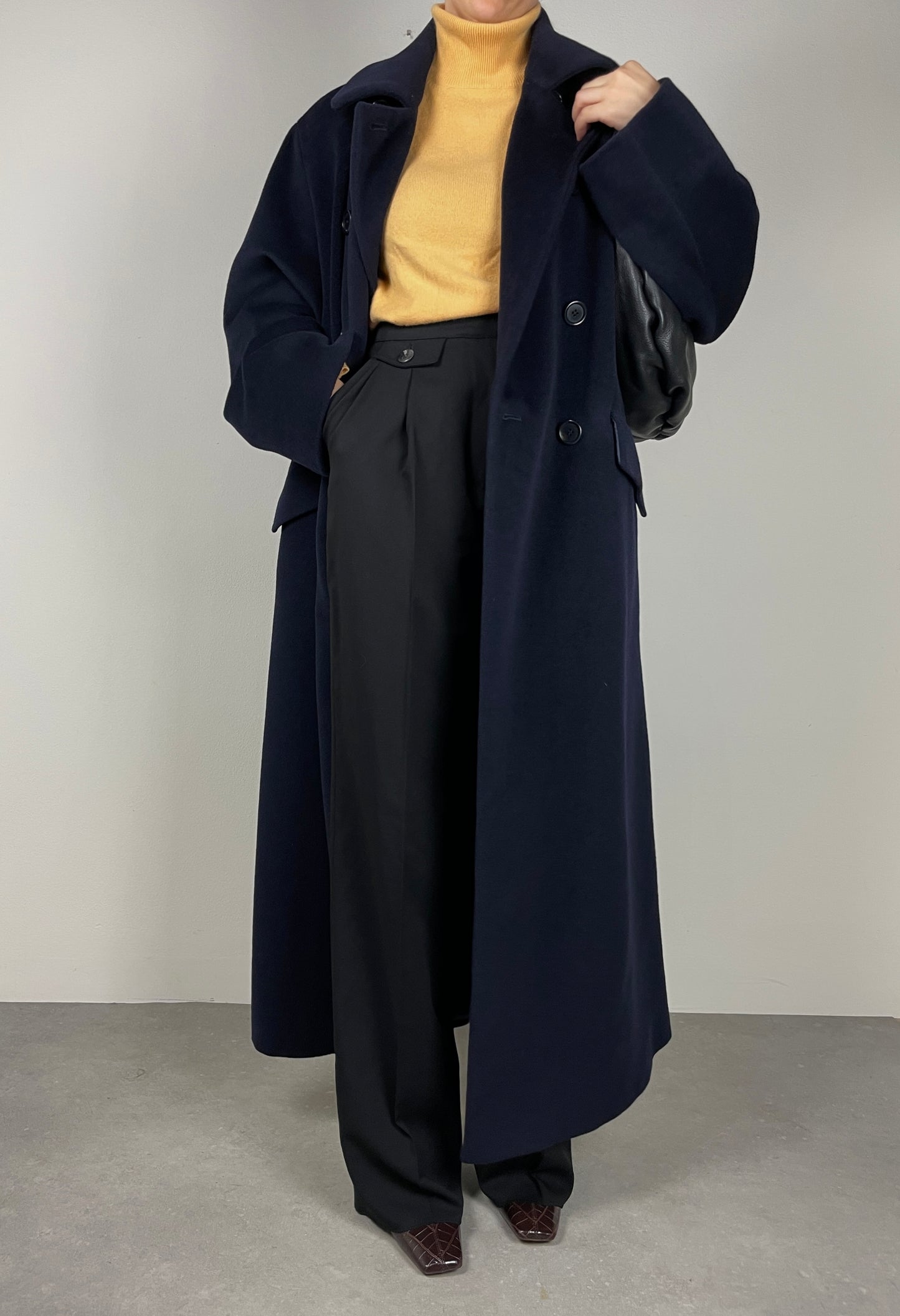 Blue Wool and cashmere new old stock coat